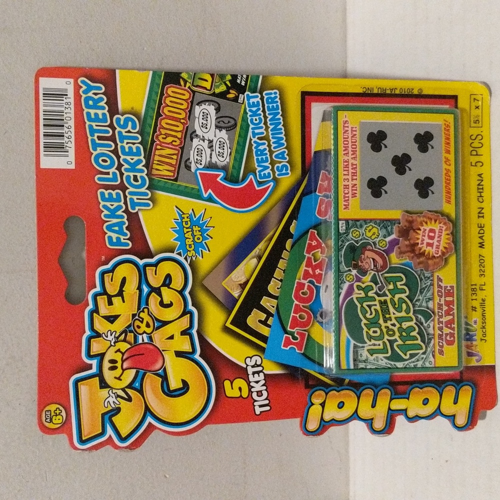 3/$20.00 JOKES & GAGS 5 FAKE WINNING LOTTERY TICKETS PRANK TICKETS 🆕